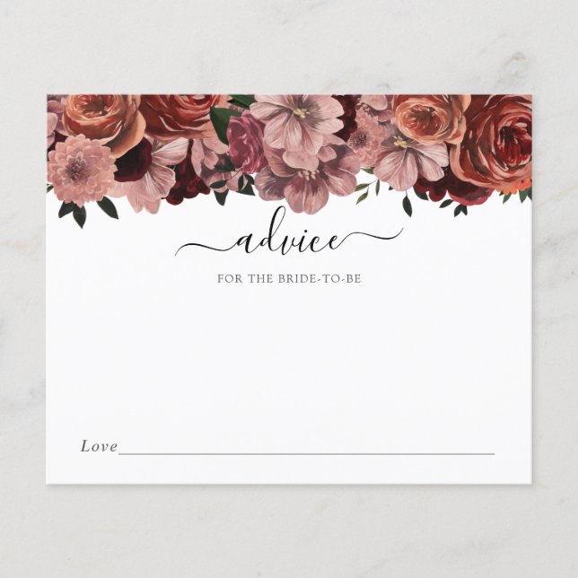 Aconselhamento Floral Burgundy para a Noiva a Ser (Frente)