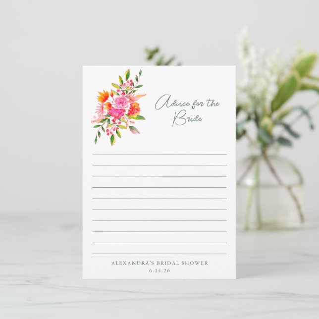 Aconselhamento Floral Laranja Moderno Cor-de-Rosa  (Em pé/Frente)