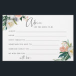 Aconselhamento Floral para a noiva ser um cartão<br><div class="desc">Belos cartões de conselho florais para a noiva. Para personalização mais avançada deste design,  por exemplo,  alteração do layout,  da fonte ou do tamanho do texto,  clique no botão "PERSONALIZAR" acima. Por favor,  entre em contato comigo para qualquer pergunta!</div>