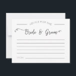 Aconselhamento para Cartões de Noiva e de Chão<br><div class="desc">Adicione diversão à sua recepção de casamento e crie memórias adoráveis ao mesmo tempo fazendo seus convidados preencherem cartões de conselho - você pode ter algumas respostas engraçadas ou até algumas dicas de excelente para sua vida como recém-casados!</div>