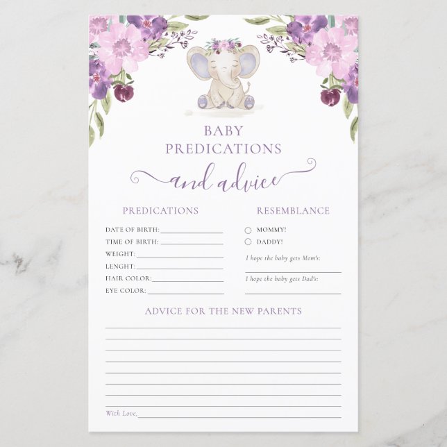 Aconselhamento para Jogo de Chá de fraldas de Meni (Frente)