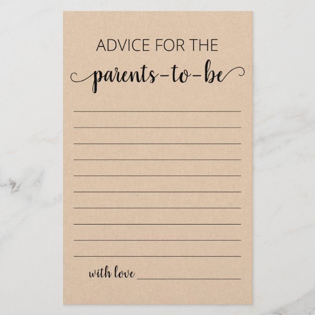 Aconselhamento para pais serem jogadores de Chá de (Frente)