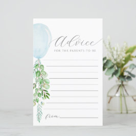 Aconselhamento Sobre Balões Azuis Deseja Um Cartão