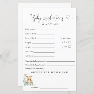 Aconselhamento sobre Chás de fraldas de Urso Verde