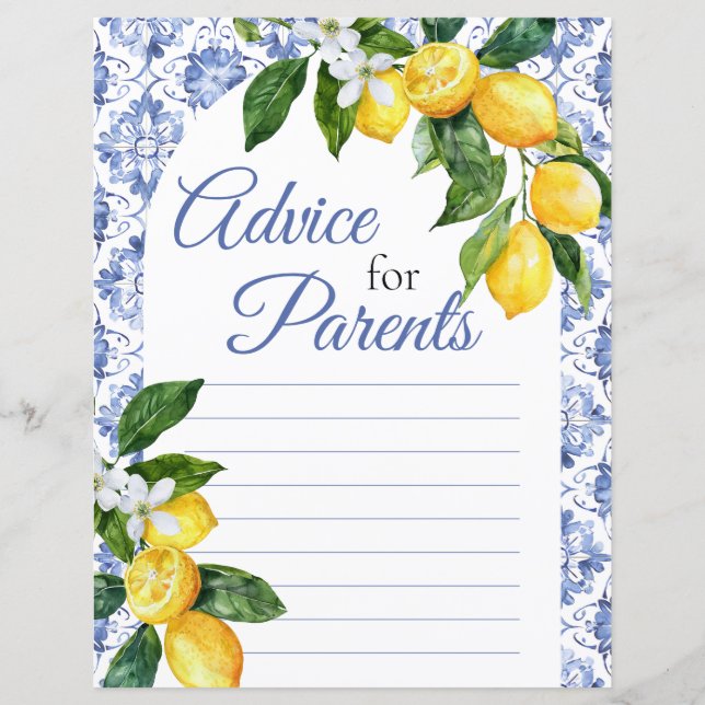 Aconselhamento sobre Limão de Azulejo Azul do Medi (Frente)