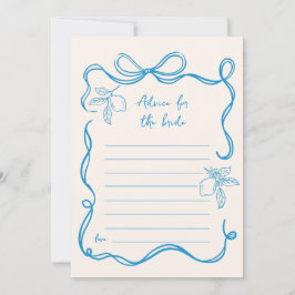 Aconselhamento Sobre Limão Para O Cartão De Chá de