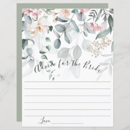 Aconselhamento Verde Floral Rosa para a Noiva