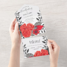 Acoplamento Floral Gótico Vermelho e Preto