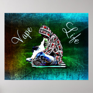 Acordar e poster de fumo de Vape Vaping