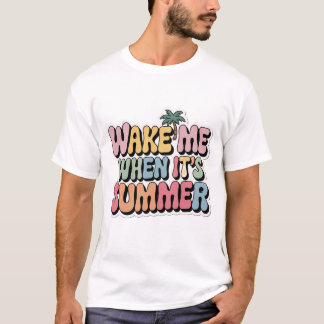 Acorde-me Quando for Verão – Camiseta Branca Diver