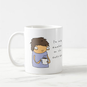 Acorde somente na caneca de café cómica engraça