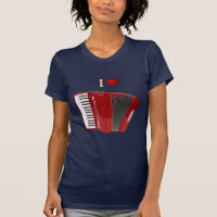 Acordeão: Eu adoro minha camiseta Red Accordion