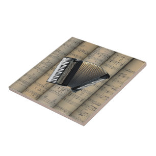 Acordeão ~ Rolled Sheet Music Background ~ Music