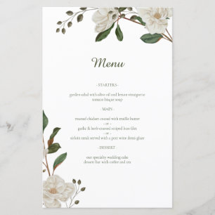 Acordo de cores pastel Menu Casamento