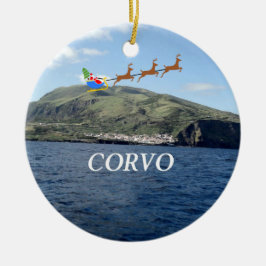 Açores: Enfeites de natal Panorâmica Corvo