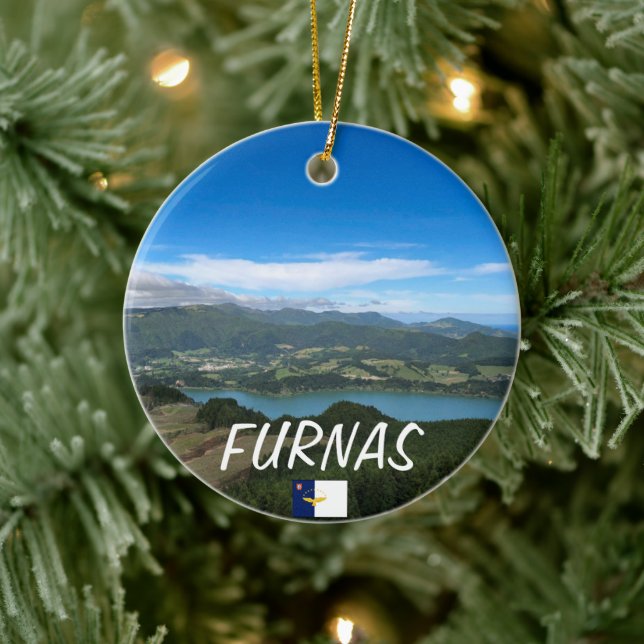 Açores: Ornamento Personalizado do Furnas no Natal (Árvore)