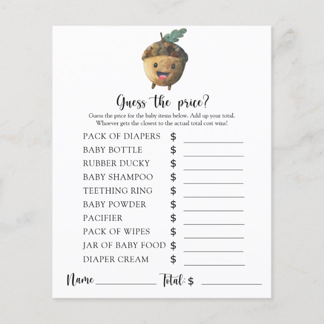 Acorn - Adivinha o preço! Jogo (Frente)