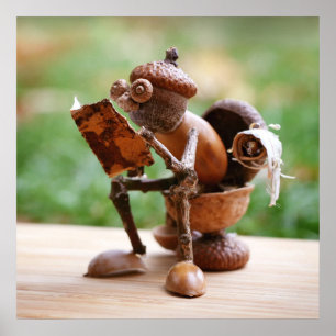 Acorn elf no banheiro poster