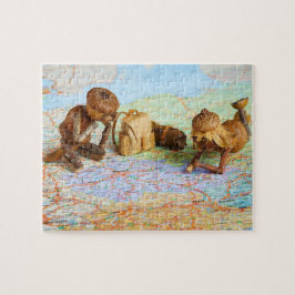 Acorn elves planejando uma viagem de quebra-cabeça