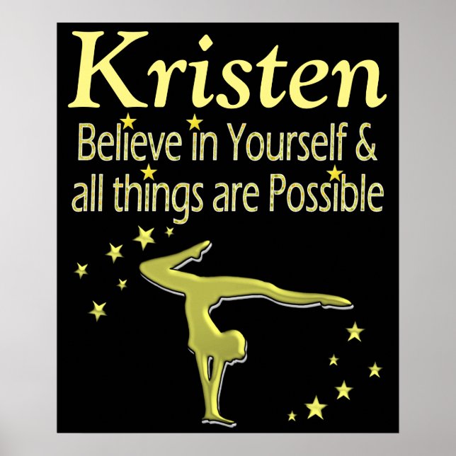 ACREDITAR EM SONHOS GIMNÁTICOS POSTER PERSONALIZAD (Frente)