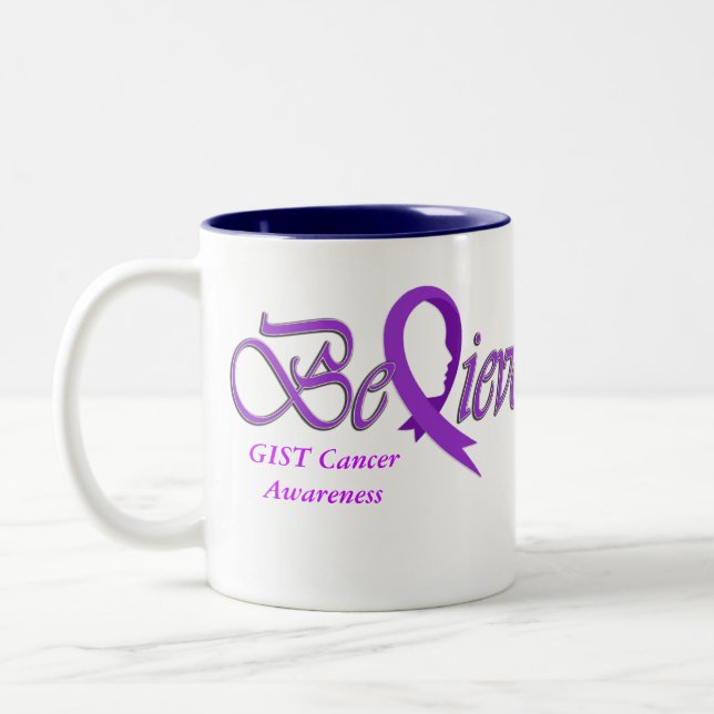 Acredite "a caneca roxa " (Esquerda)