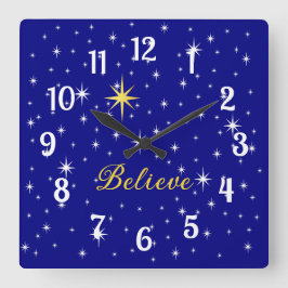 Acredite em Mágica do Relógio de Parede Acrílica d