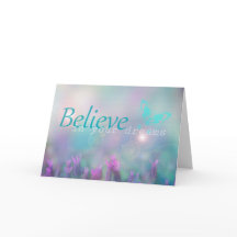 Acredite em seus sonhos, cartão inspirado