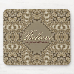 Acredite em seus sonhos Vintage Lace Love Mousepad