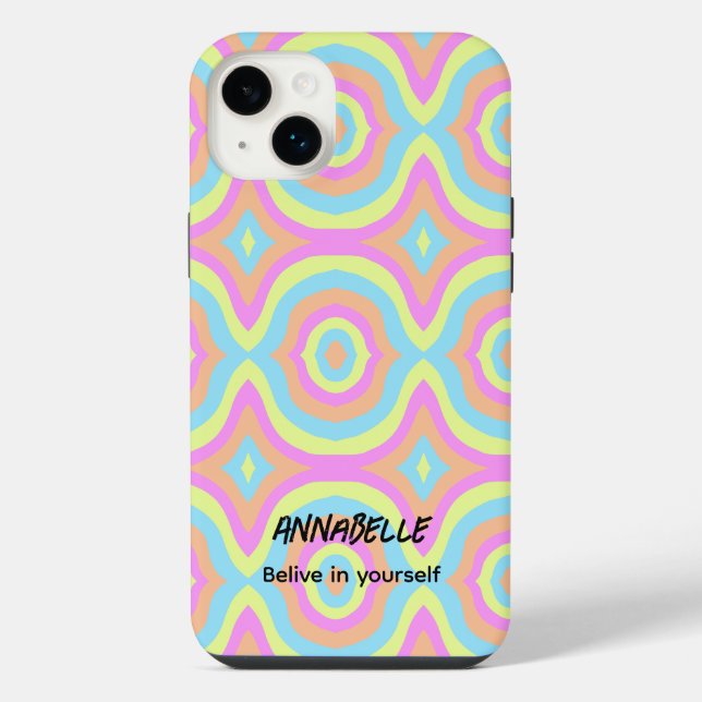 Acredite em si mesmo Estojo Retro Stylish Case-Mat (Verso)