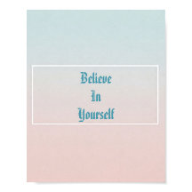 Acredite em si mesmo Poster motivacional
