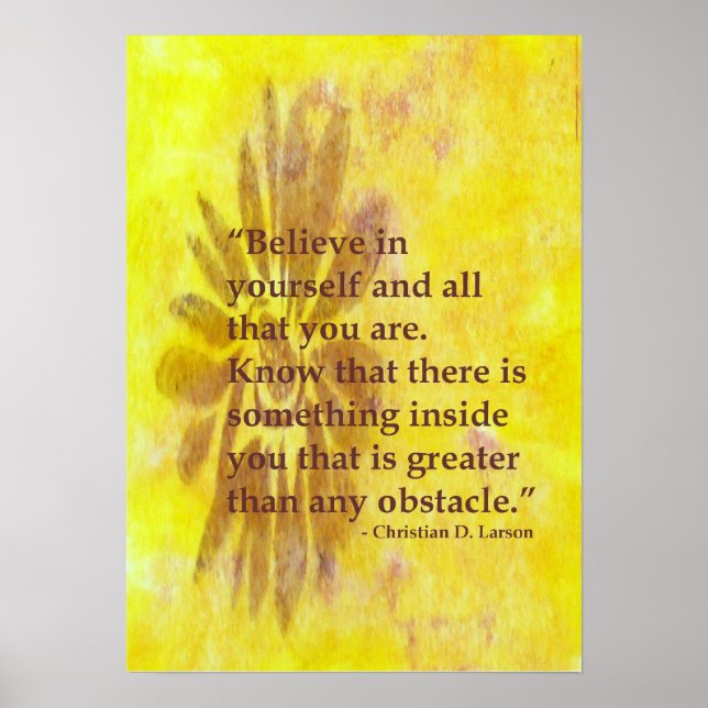 Acredite em si mesmo Poster motivacional (Frente)