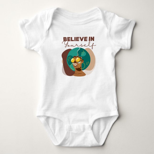 Acredite em você baby Camiseta (Frente)