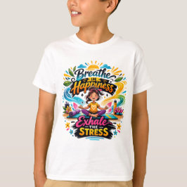 Acredite em Você Camiseta Cartoon de Ioga Infantil