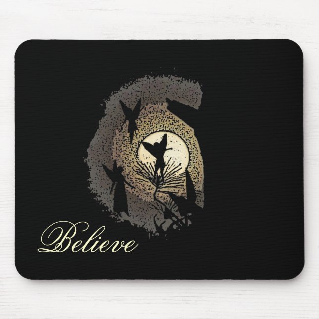 "Acredite" fadas no presente de Mousepad do luar (Frente)