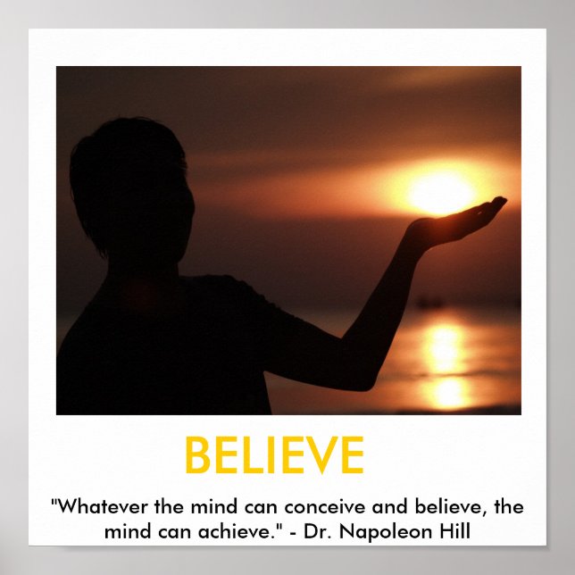 Acredite, Fé, Possibilidades de Poster motivaciona (Frente)