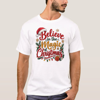 Acredite na Magia da Camiseta de Natal - Festi