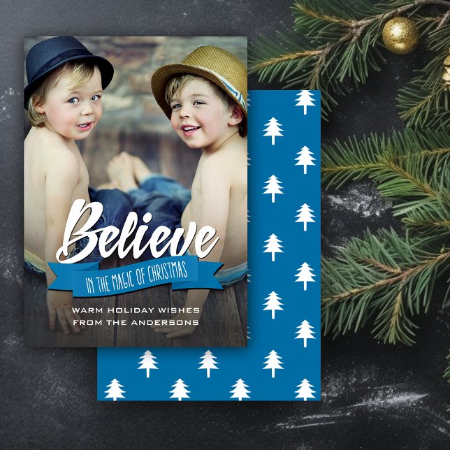 Acredite na Magia dos Cartões de foto de Natal (Criador carregado)