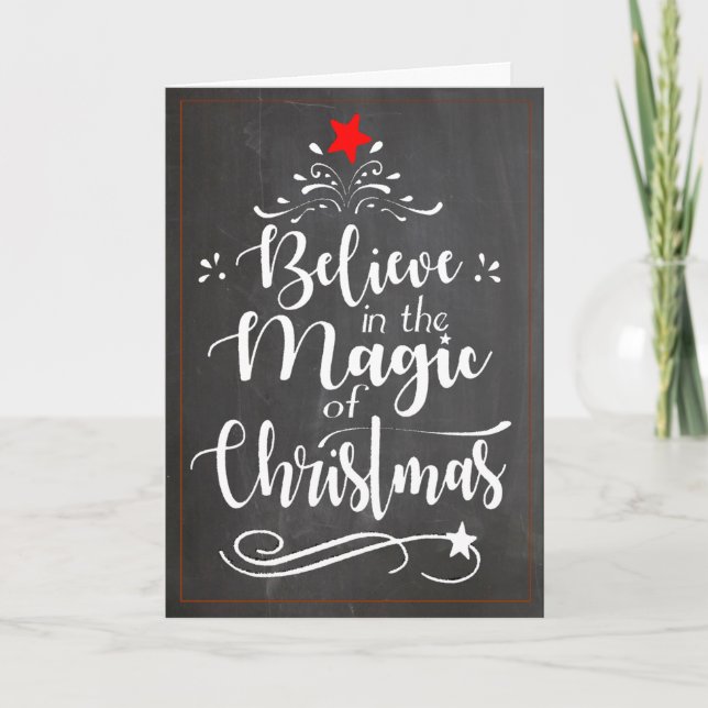 Acredite na Mágica do Cartão de Natal (Frente)