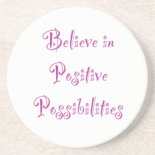 Acredite na porta copos positiva das