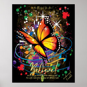 Acredite na Poster da borboleta