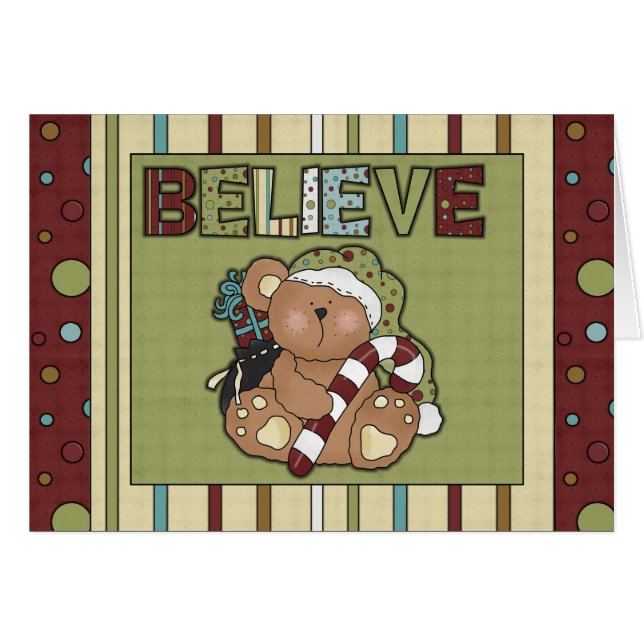 Acredite no Cartão de Saudação do Urso de Teddy de (Frente Horizontal)