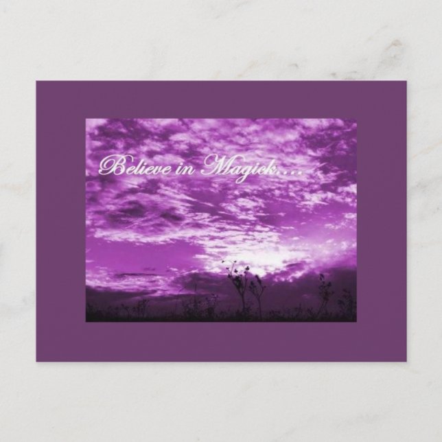 Acredite no cartão postal Magick (Frente)
