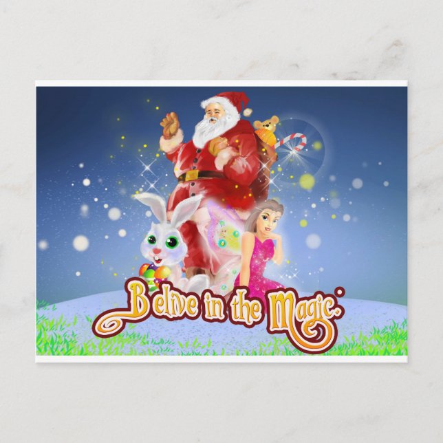 Acredite no cartão postal mágico (Frente)