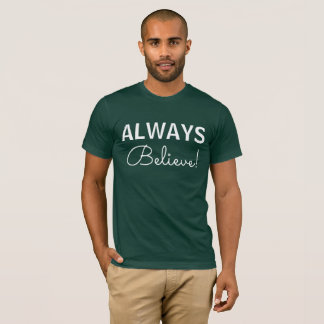 Acredite sempre! Camiseta Americana Básica Masculi