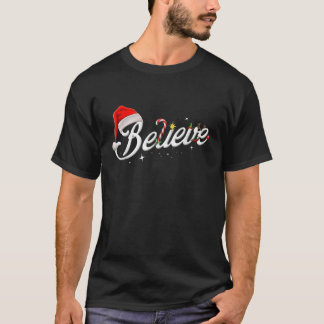 Acreditem na camisa Santa Hat Elf Rudolph Candy Fe