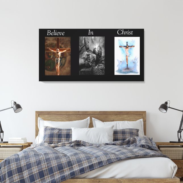 Acreditem na Canvas Cristo 3 (Insitu(Quarto))