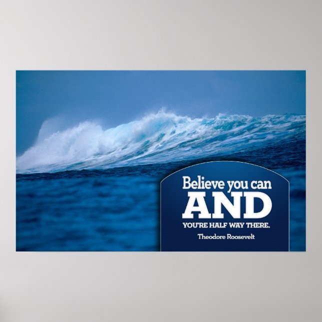 Acreditem no Impressão de Poster Motivacional (Frente)