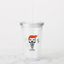 Copo de plástico com tampa GOTH GAIL Creamy dreami