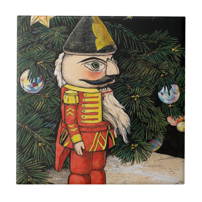Acrilico Nutcracker sob a Árvore de Natal (Frente)