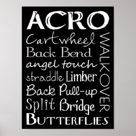 Acro Dance Subway Art Poster